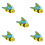 5Pcs Plastic Yellow Wind Up Bee Toy Cute Clockwork Animal for Party 4