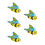 5Pcs Plastic Yellow Wind Up Bee Toy Cute Clockwork Animal for Party 5