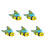 5Pcs Plastic Yellow Wind Up Bee Toy Cute Clockwork Animal for Party 8