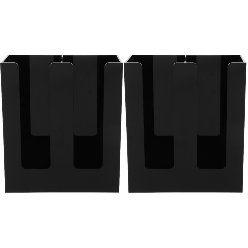 2Pcs Acrylic Paper Cup Holder Black Desktop Storage Rack 1