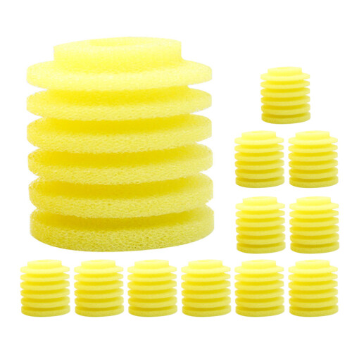 48Pcs Replacement Sponge Filter Pads Yellow for Aquarium Fish Tanks 2