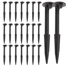 48Pcs Durable Plastic Inflatable Stakes Black Camping Ground Yard Pegs