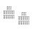 48Pcs Durable Plastic Inflatable Stakes Black Camping Ground Yard Pegs 8