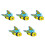 5Pcs Plastic Yellow Wind Up Bee Toy Cute Clockwork Animal for Party 7