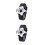 2Pièces Enfants Silicone Noir Football Durable 6