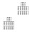 48Pcs Durable Plastic Inflatable Stakes Black Camping Ground Yard Pegs 6