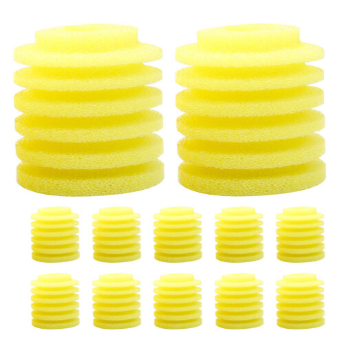 48Pcs Replacement Sponge Filter Pads Yellow for Aquarium Fish Tanks 1