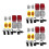 3Sets Bike Reflector Set Assorted Colors Plastic Reflective Safety Kit 10