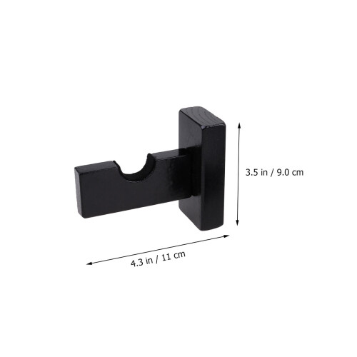 3Pièces Support En Bambou Noir Pour Batte Baseball, Fixation Murale 2