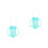 2Pcs -Blue Elderly Water Cups with Measurement and Handles 9