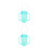 2Pcs -Blue Elderly Water Cups with Measurement and Handles 7
