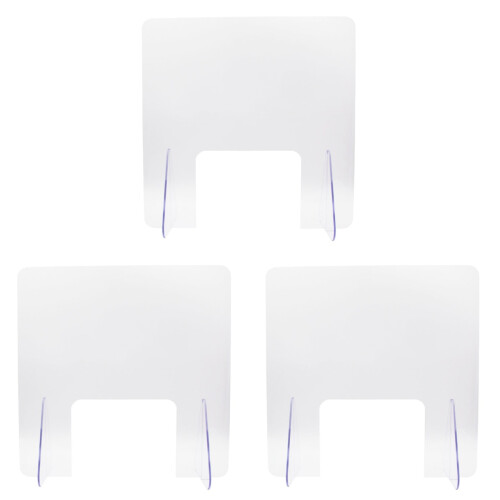 3Pcs Self Standing Transparent Sneeze Guard Board for Table Use 1