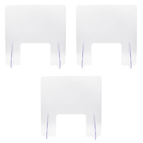3Pcs Self Standing Transparent Sneeze Guard Board for Table Use 2