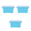 3Pcs Sky-Blue Plastic Storage Bins with Lids Handles Organizer 7