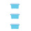 3Pcs Sky-Blue Plastic Storage Bins with Lids Handles Organizer 4