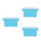 3Pcs Sky-Blue Plastic Storage Bins with Lids Handles Organizer 8