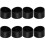 8Pcs Cylinder Rubber Eye Shields Black Microscope Eyepiece Cups 5