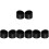 8Pcs Cylinder Rubber Eye Shields Black Microscope Eyepiece Cups 2