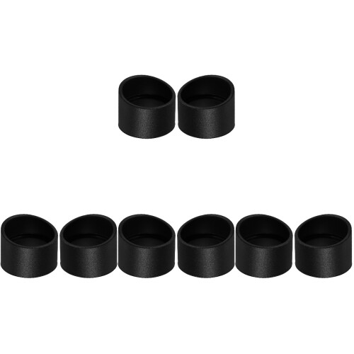 8Pcs Cylinder Rubber Eye Shields Black Microscope Eyepiece Cups 1
