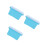 3Pcs Sky-Blue Plastic Storage Bins with Lids Handles Organizer 5