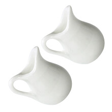 8Pcs Miniature White Ceramic Sauce Jug Milk Pitcher Mini Kitchen Props