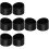8Pcs Cylinder Rubber Eye Shields Black Microscope Eyepiece Cups 7