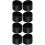 8Pcs Cylinder Rubber Eye Shields Black Microscope Eyepiece Cups 8