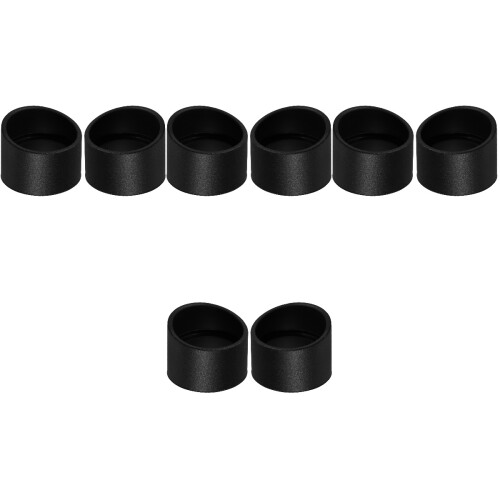 8Pcs Cylinder Rubber Eye Shields Black Microscope Eyepiece Cups 2