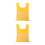 2Pcs Yellow Physical Exercise Vest Polyester with Pockets for Children 3