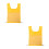 2Pcs Yellow Physical Exercise Vest Polyester with Pockets for Children 5