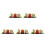 5Sets Unique Design Miniature Snake Sculpture Assorted Color Car Decor 6