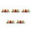 5Sets Unique Design Miniature Snake Sculpture Assorted Color Car Decor 5