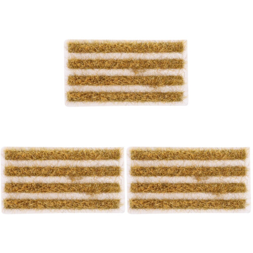 3Sets Durable Plastic Static Grass Strip Model Golden Landscape 1