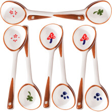 32Pcs Ceramic Soup Spoons with Long Handles Assorted