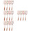 32Pcs Ceramic Soup Spoons with Long Handles Assorted 9