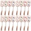 32Pcs Ceramic Soup Spoons with Long Handles Assorted 7