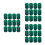 36Pcs Saxophone Felt Column Key Positioning Durable Green 8