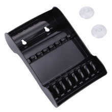 2Pcs Durable ABS Scissors Storage Box Hairdressing Tools Bracket Black