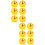 12Pcs Yellow Creative Clock Mold Time Learning Toy for Child Education 7