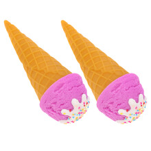 8Pcs Realistic Plastic Ice Cream Cone Decoration for Shop Window Props