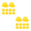20Pcs Yellow Mini Plastic for Dolls Pets and Decorations 5