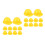 20Pcs Yellow Mini Plastic for Dolls Pets and Decorations 4