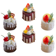 24Pcs Fake Dessert and Bread Models Assorted Colors Artificial Cake