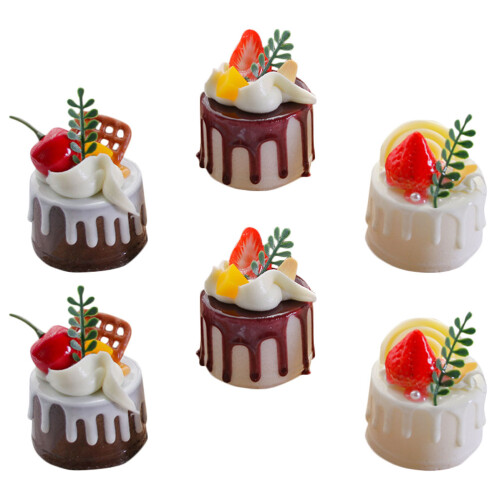 24Pcs Fake Dessert and Bread Models Assorted Colors Artificial Cake