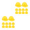 20Pcs Yellow Mini Plastic for Dolls Pets and Decorations 8