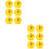 12Pcs Yellow Creative Clock Mold Time Learning Toy for Child Education 6