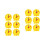 12Pcs Yellow Creative Clock Mold Time Learning Toy for Child Education 4