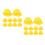 20Pcs Yellow Mini Plastic for Dolls Pets and Decorations 6