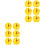 12Pcs Yellow Creative Clock Mold Time Learning Toy for Child Education 3