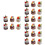 24Pcs Fake Dessert and Bread Models Assorted Colors Artificial Cake 8